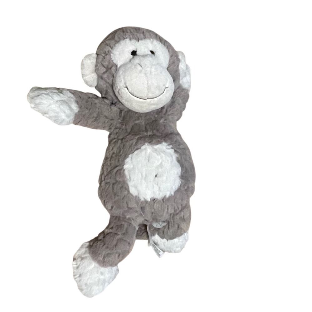 Mary Meyer Monkey Stuffed Animal Plush Toy Brown Cream Textured Fur 12 Inch H65